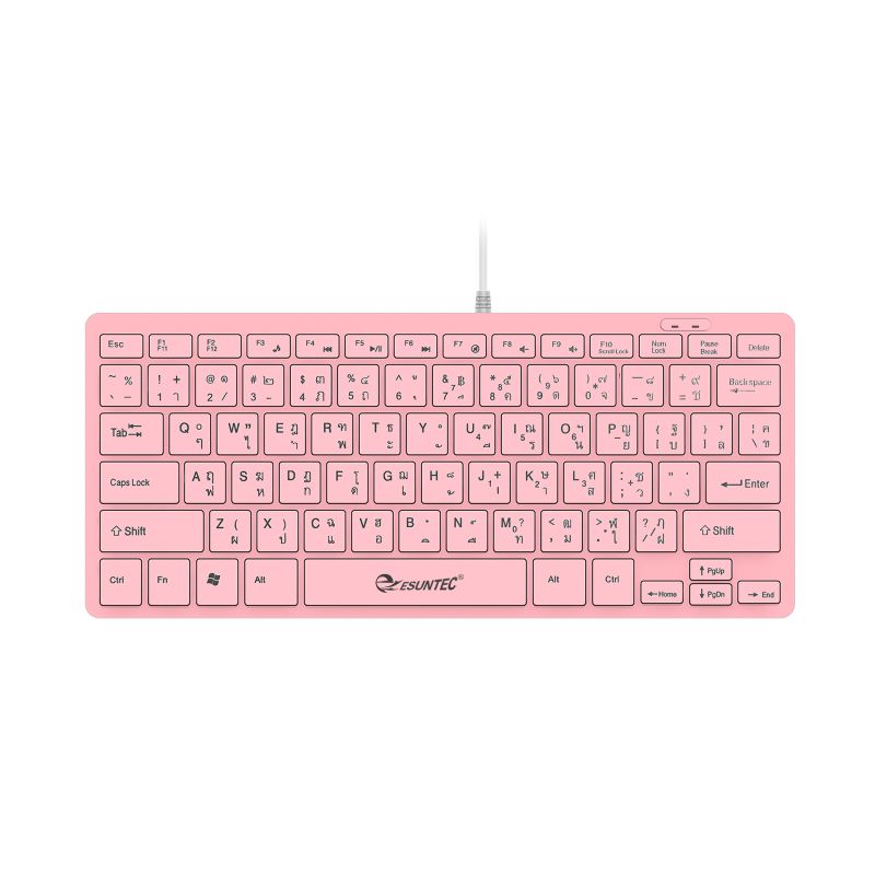 Hot Selling Laptop Desktop Black and White Mini Office Wired Keyboard Mini Ultra Thin Wired Mini Flat Keyboard